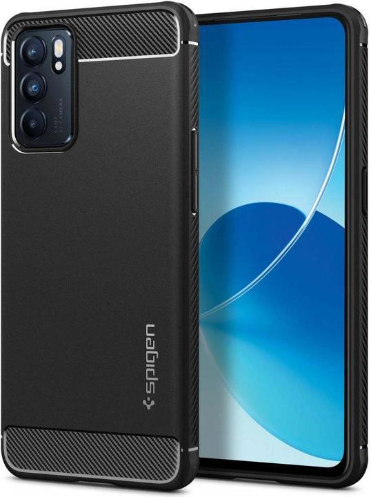 Actual product image Spigen RUGGED ARMOR OPPO RENO 6 5G MATTE Black (Oppo Reno 6 5G)