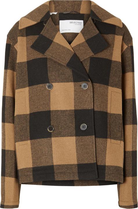 Selected Femme Kariertes Wollmantel