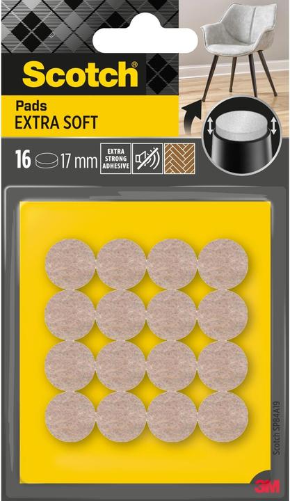 Actual product image Scotch Extra weiche Filzgleiter (Felt gliders, 16 Piece)
