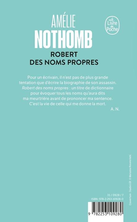 Produktbild Robert des Noms Propres (Französisch, Amélie Nothomb, 2004)