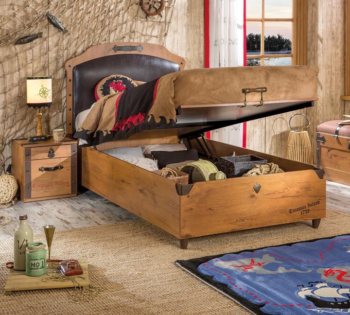 Image du produit Cilek Lit Pirate avec espace de rangement 100x200cm (100 x 200 cm)