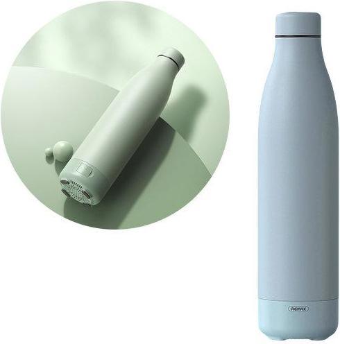 Actual product image Remax Wireless Bluetooth 5.0 Speaker with Thermos, 500 ml Blue Cup (RB-M5) (5 h, Electrical connection)