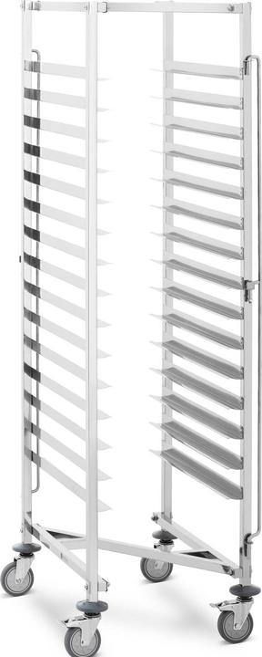 Produktbild Royal Catering Tablettwagen 15 x GN 1/1 Abräumwagen Regalwagen Transportwagen Gastro 150 kg