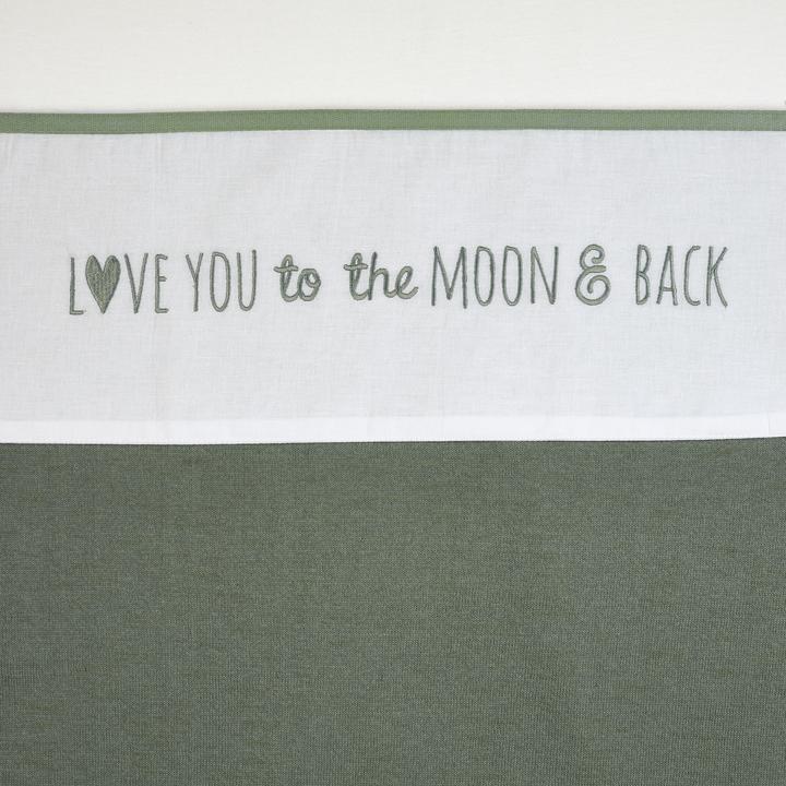 Produktbild Meyco Bettlaken Love you to the moon & back forest green