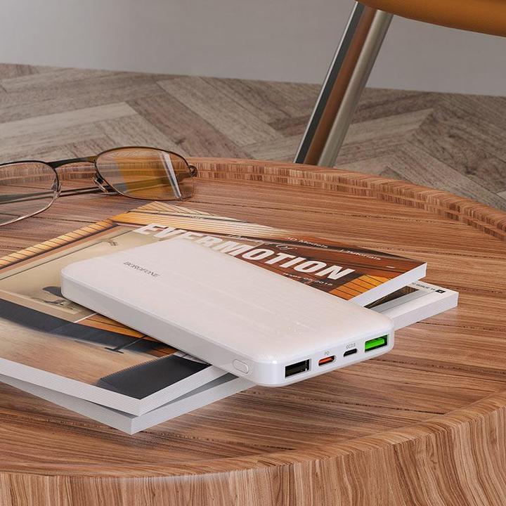Actual product image Borofone External battery Power Bank BJ9 Type-C PD + Quick Charge 3.0 (3A) 10000mAh white (10000 mAh)