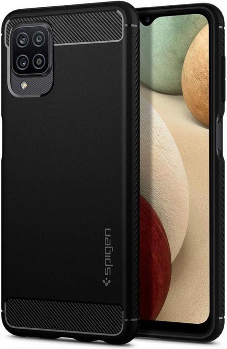 Produktbild Spigen Case Rugged Armor Samsung Galaxy A12 Matte black (Samsung Galaxy A12)