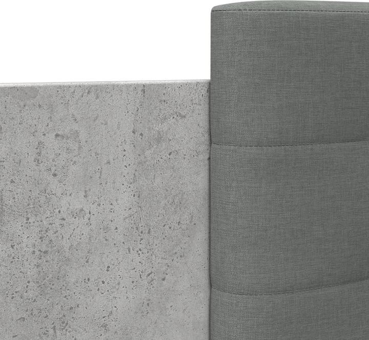 Produktbild VidaXL Bettgestell mit Kopfteil Betongrau (75 x 190 cm)