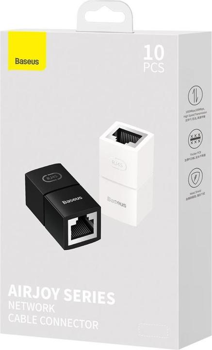 Produktbild Baseus Network coupler Ethernet RJ-45 cable connector AirJoy Series 10 pcs - white (RJ45 (1x))
