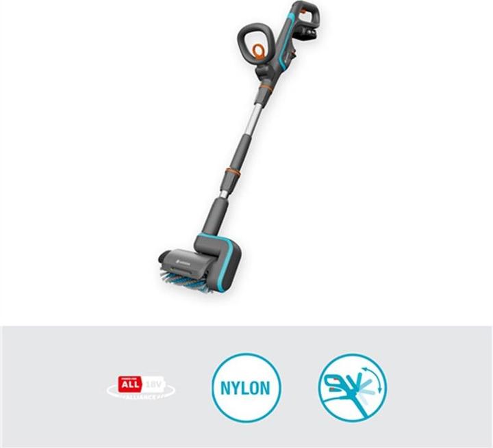Produktbild Gardena Akku-Multi-Reiniger Aqua Brush Patio 03/18V P4A solo (Akkubetrieb)