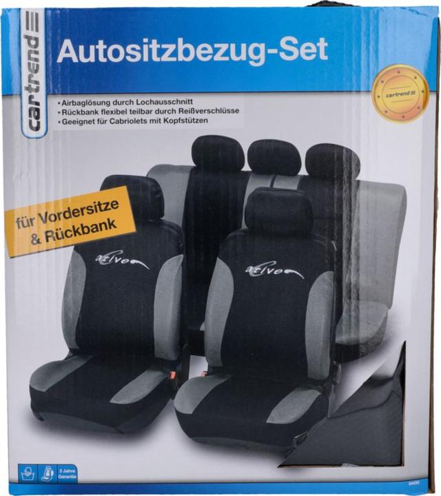 Produktbild Cartrend Sitzbezug-Set Active sw/anth 13tlg