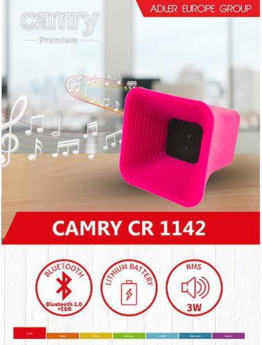 Image du produit Camry CR1142 haut-parleur rose (Fonctionnement sur batterie)