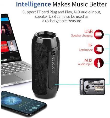 Actual product image Riff TG117 universal wireless BT waterproof speaker with AUX (4 h, Battery operated)