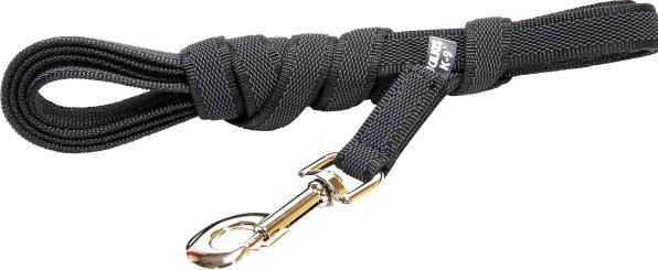 Actual product image Julius-K9 Super-grip leash black/grey 14mm/3m with handle (Dog)