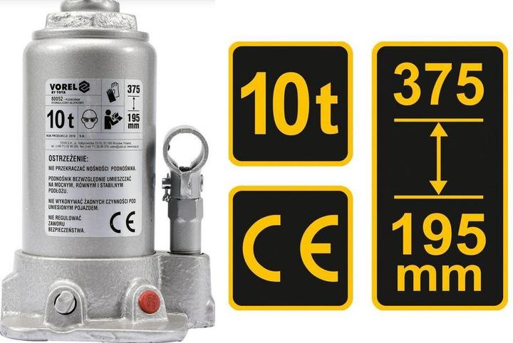 Image du produit Toya Bottle Jack hydraulique 10T
