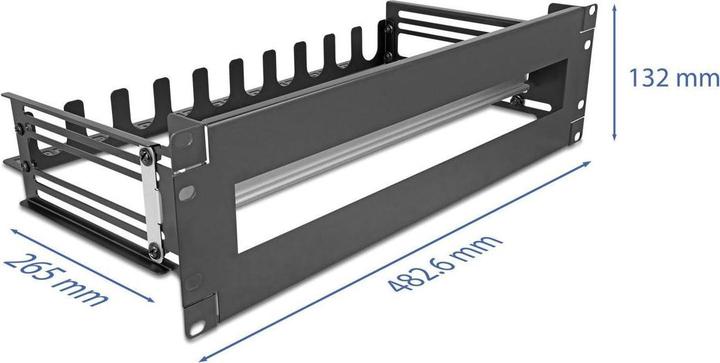 Immagine prodotto Delock 19" Schutzschalterleiste mit Abdeckung, Kabelzugentla
