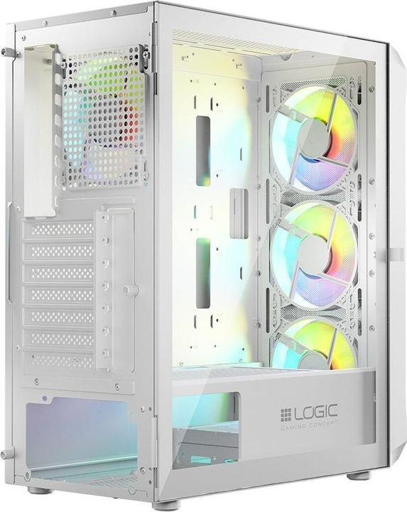 Produktbild Logic PORTOS ARGB MINIDI USB-3.0-Gehäuse Weiss (ATX)