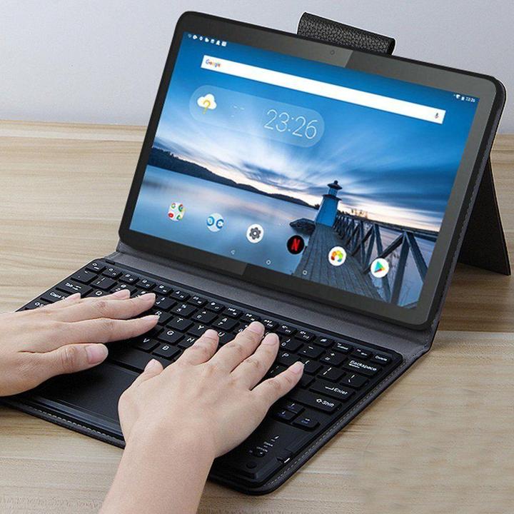 Produktbild Strado tablet case with keyboard Lenovo Tab M10 X605, universal, black (Eng. Int., Lenovo Tab M10)