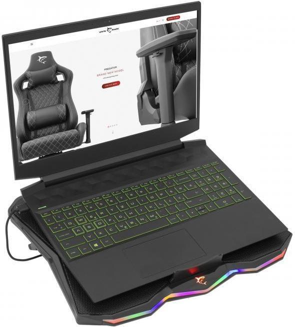 Immagine prodotto White Shark Supporto di raffreddamento per laptop Glacier, fino a 17,3", 1 ventola silenziosa