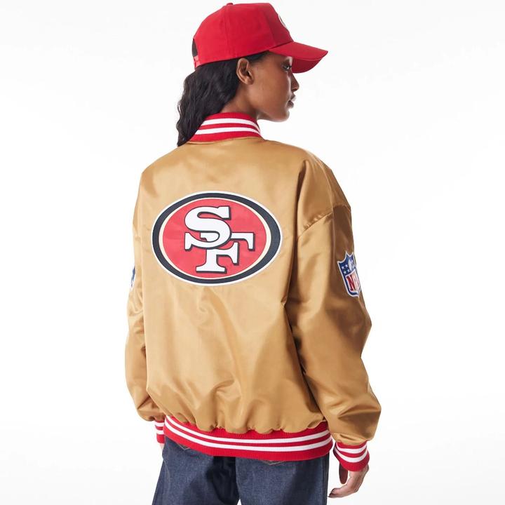 Actual product image New Era Varsity Satin Bomber Jacket San Francisco 49ers - XL (XL)