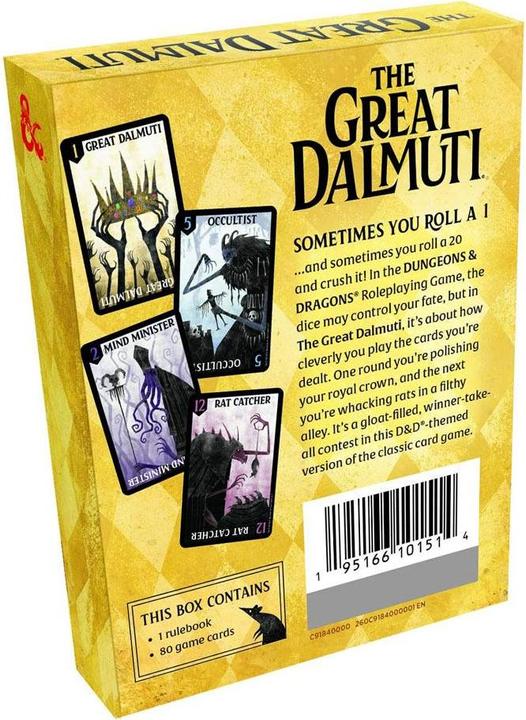 Image du produit Wizards of the Coast The Great Dalmuti : Donjons - Jeu de cartes de dragons (Anglais)