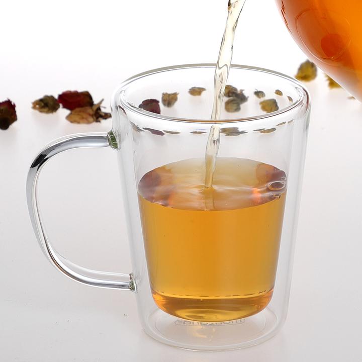Produktbild Monzana Thermo-Teegläser mit Henkel (250 ml, 1 x)