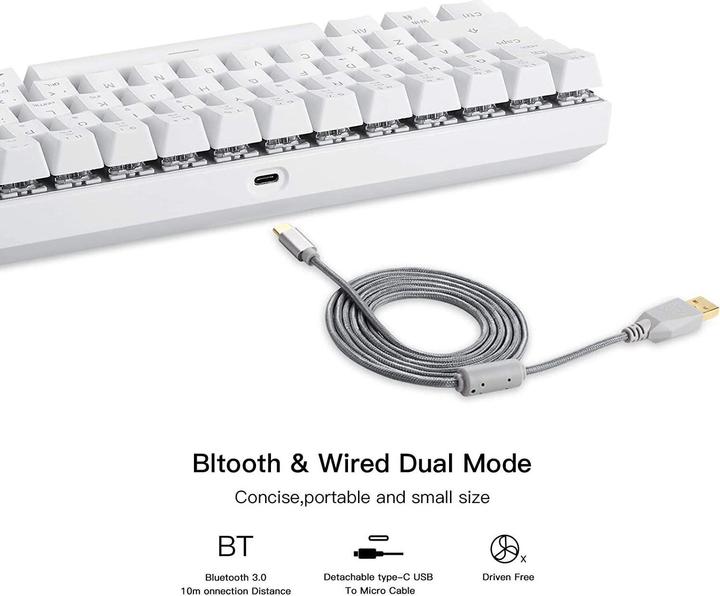 Produktbild Motospeed CK62 (US, Kabelgebunden, Kabellos)