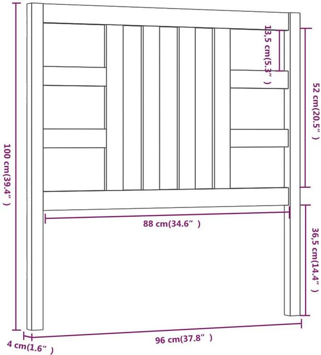Produktbild VidaXL Lior (96 x 4 x 100 cm)