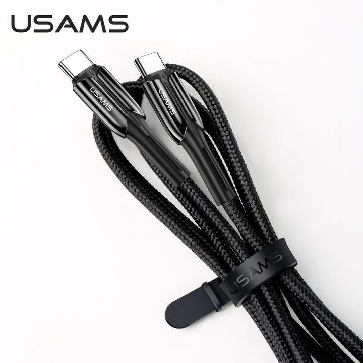 Image du produit Usams U43 Câble de charge rapide USB-C vers USB-C 100W, Noir (1.20 m, USB 3.2, 100 W)