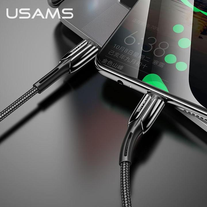 Image du produit Usams U43 Câble de charge rapide USB-C vers USB-C 100W, Noir (1.20 m, USB 3.2, 100 W)