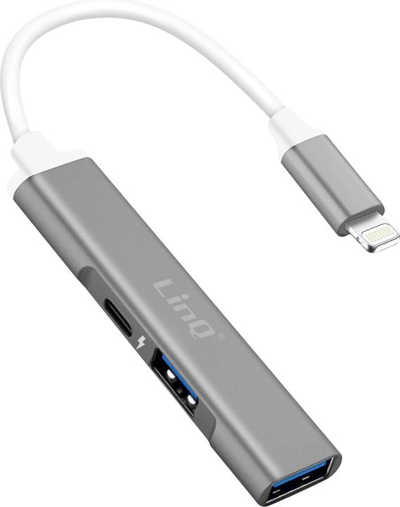 Image du produit LinQ Hub Lightning : 2x USB + 1x Lightning chargement/synchronisation (USB, Lightning)