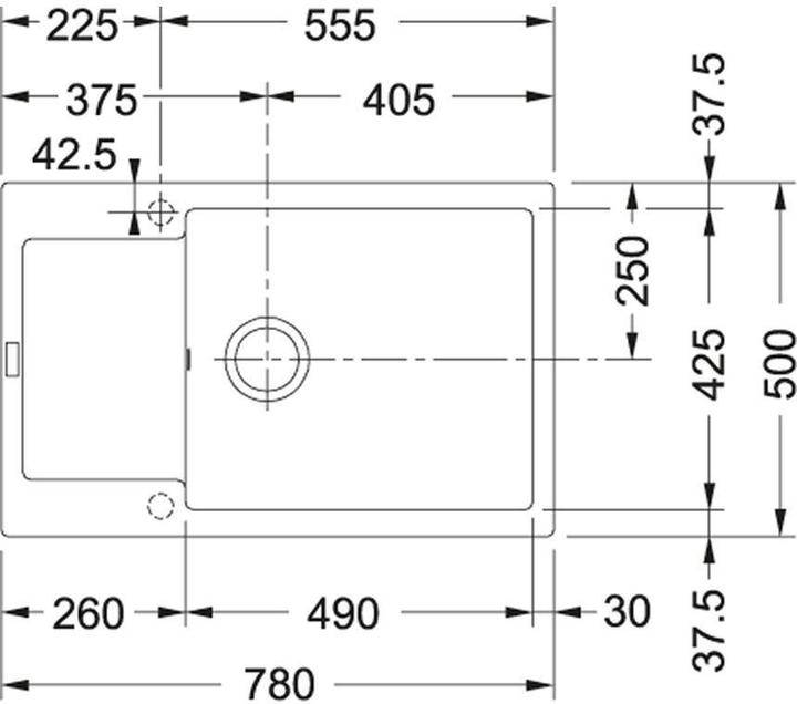 Produktbild Franke Stone mass sink Maris, MRG 611-78 XL, Onyx (78 cm)
