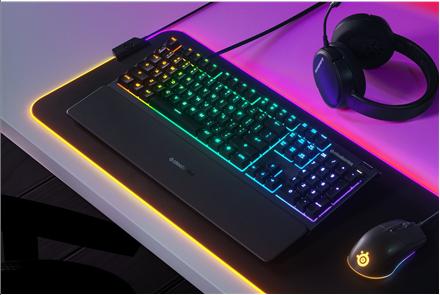 Actual product image SteelSeries Gaming keyboard Apex 3, US layout (US, Cable)