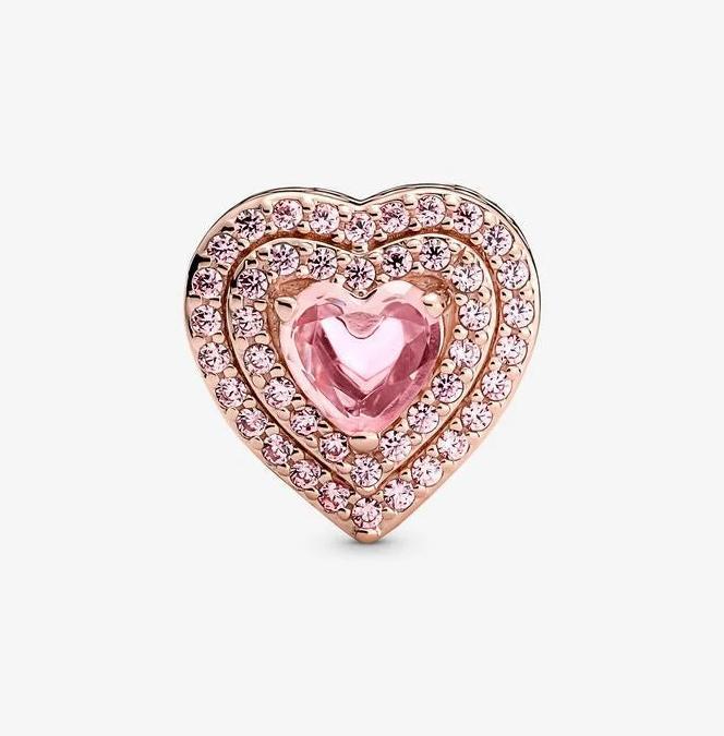 Immagine prodotto Pandora Charms/Beads a forma di cuore di rosa (Metallo, Lega metallica placcata oro rosa 14 carati)