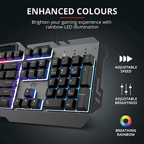 Produktbild Trust USB GXT853 ESCA METAL/RAINBOW GAMING 23796 (Eng. Int., Kabelgebunden)