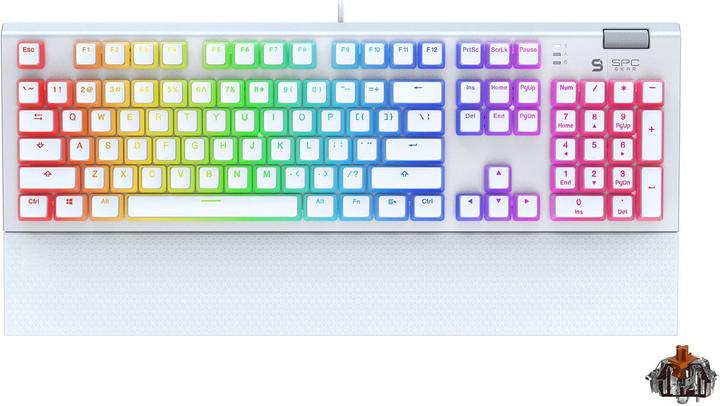 Produktbild SPC Gear GK650K Omnis Kailh Brown RGB Onyx Baltas Pudding Edition (Eng. Int., Kabelgebunden)