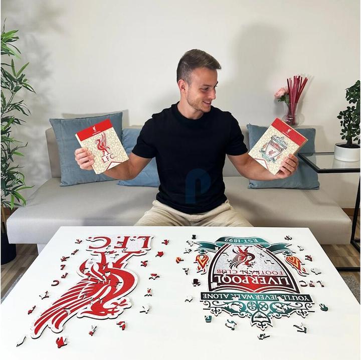 Actual product image Iconic Liverpool FC - Logo - Wooden Puzzle Size L (500 pieces) (500 pieces)