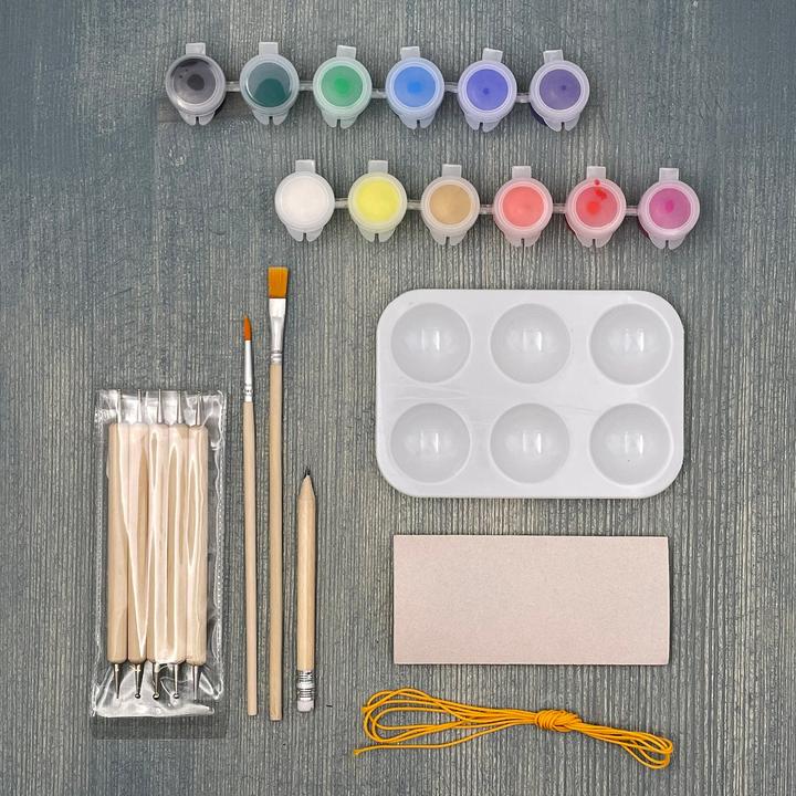 Produktbild Activity Board DIY Dotting Ornament Bastelset, Holzmalerei Set für Kinder, Satz von fünf Formen und Färbung
