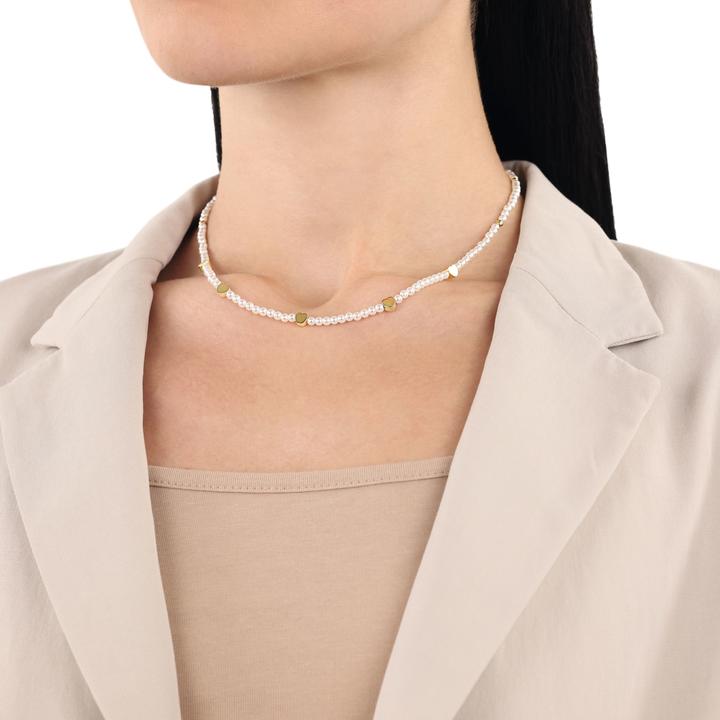 Immagine prodotto Amor Halsschmuck für Damen, Edelstahl, Glasperle | Herz (Acciaio inossidabile)