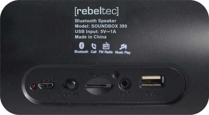 Actual product image Rebeltec SoundBox 390 Bluetooth garsiakalbis (12 h, Battery operated)