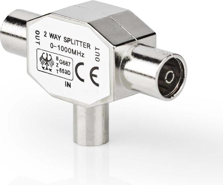 Produktbild Nedis Koax-Splitter IEC (Coaxia l) männlich - 2X IEC (Coaxia (Antennenkabel)