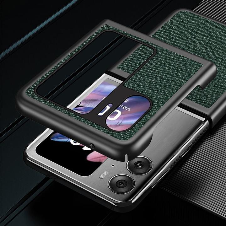 Immagine prodotto Cover-Discount OPPO Find N2 Flip - Custodia protettiva a trama incrociata nera (Oppo Find N2 Flip)