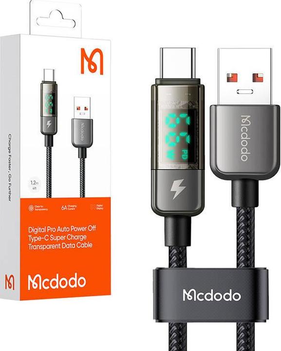 Produktbild Mcdodo CA-3630 USB-A to USB-C cable, auto power off, PD 100W, 1.2m (black) (1.20 m, 100 W)