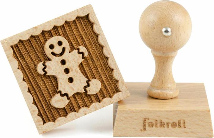 Productafbeelding Folkroll 3D motief deegstempel 'Peperkoekmannetje