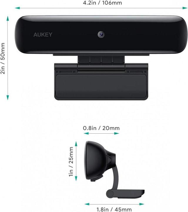 Produktbild Aukey Webcam PCW1, Full HD Black