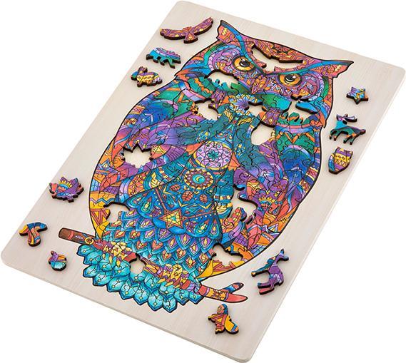 Actual product image Grafix Unique wooden puzzle owl, 130pcs. (130 pieces)