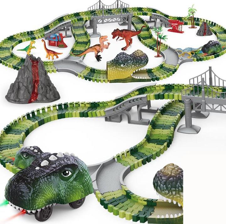 Image du produit VR Shinecon Circuit de voitures électriques Jurassic Univers, modulaire, 237 pièces