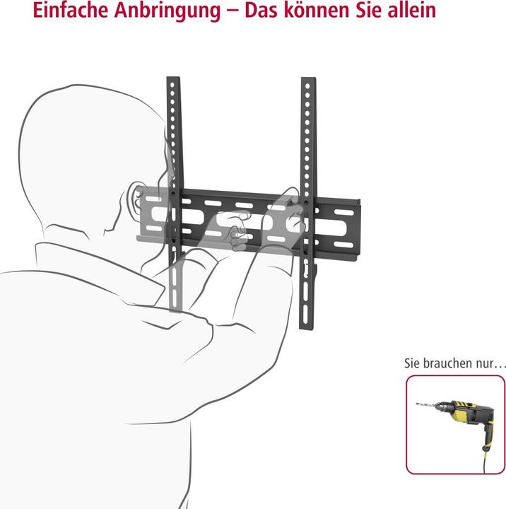 Produktbild Hama TV-Wandhalterung (Wand, 75", 40 kg)