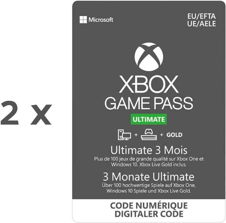 Image du produit Microsoft Xbox Game Pass Ultimate 6 mois (2 x 3 mois)