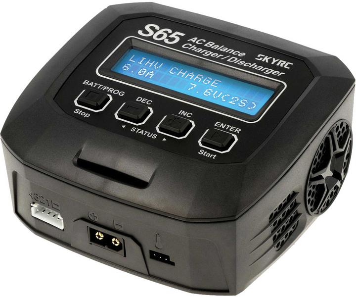 Actual product image SkyRC Charger AC S65 AC LiPo 2-4s 6A 65W Discharge 2A 10W