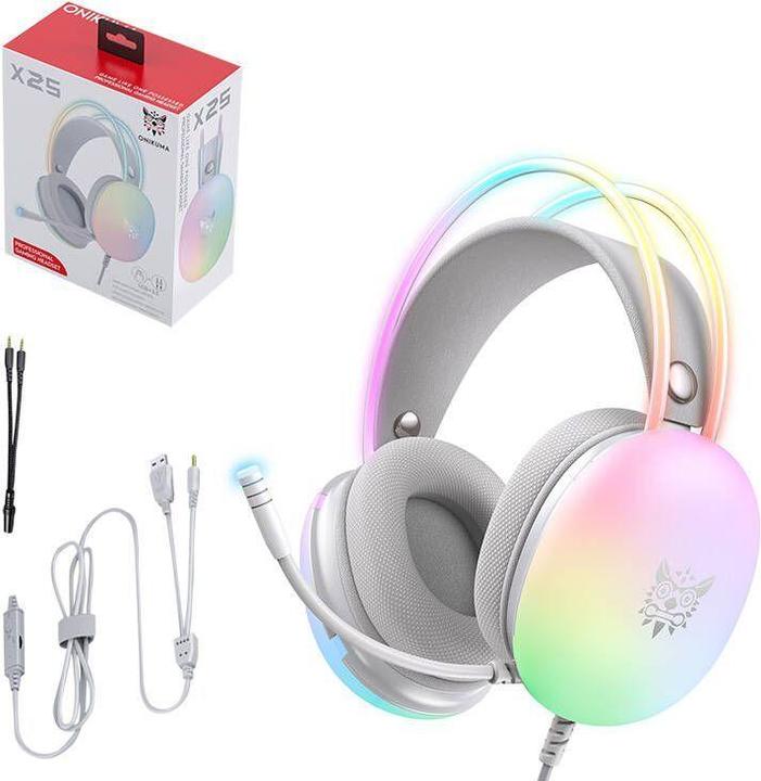 Image du produit Onikuma Casque de jeu X25 Blanc (Filaire)